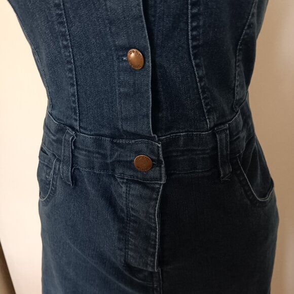 BEBE DENIM Button Up casual  dress brand new cute - Picture 3 of 9